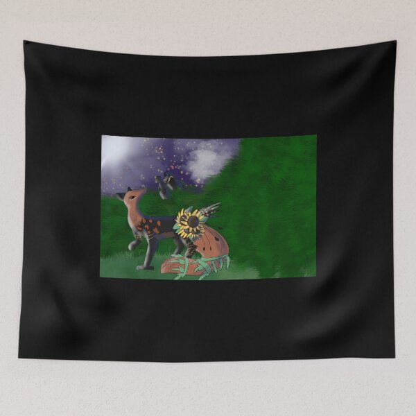 Item preview, Mystical Creature with Sunflower and Night Sky designed and sold by Fibi-studio.