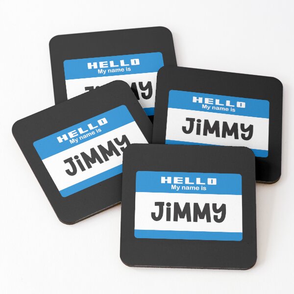 Item preview, Hello My Name is Jimmy - Blue Name Tag designed and sold by Vector-Artist.