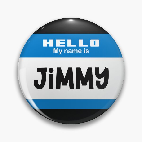 Item preview, Hello My Name is Jimmy - Blue Name Tag designed and sold by Vector-Artist.