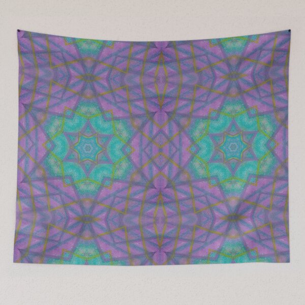 Item preview, P36C Unique Colorful Purple Green Yellow Abstract Mandala Art designed and sold by UniqueColorfulArt.