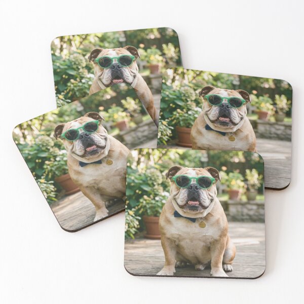 Item preview, English Bulldog Wearing Sunglasses designed and sold by VanGaldo.
