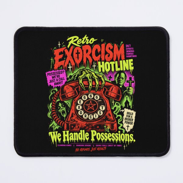 Item preview, Retro Exorcism Hotline – We Handle Possessions Vintage Horror designed and sold by SidTastic .