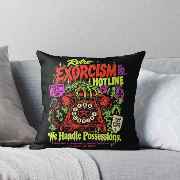 Item preview, Retro Exorcism Hotline – We Handle Possessions Vintage Horror designed and sold by SidTastic .