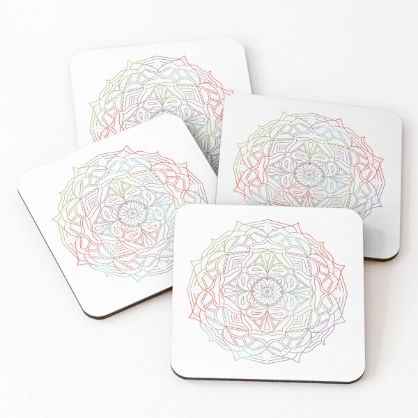 Item preview, Pastel Rainbow Mandala Sacred Geometry Yoga Decor⁠ designed and sold by Random Ink Society.