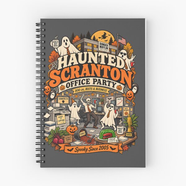 Item preview, Haunted Office Halloween Party Retro Spooky Art designed and sold by ElizBurkes.