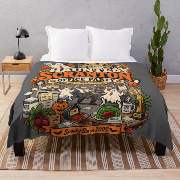 Item preview, Haunted Office Halloween Party Retro Spooky Art designed and sold by ElizBurkes.