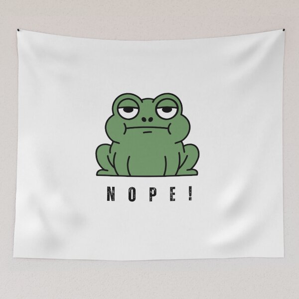Item preview, Funny Unamused Frog Nope Sarcastic Mood Cute Meme Graphic designed and sold by KarimFisal.