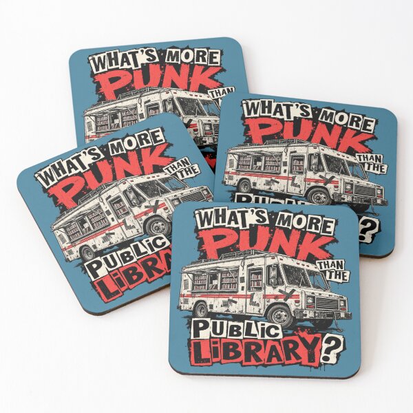 Item preview, Punk Bookmobile for Librarians & Book Lovers designed and sold by POD DYNASTY | Original Print On Demand T-Shirt Graphics.