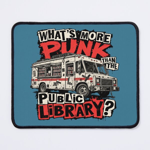 Item preview, Punk Bookmobile for Librarians & Book Lovers designed and sold by POD DYNASTY | Original Print On Demand T-Shirt Graphics.