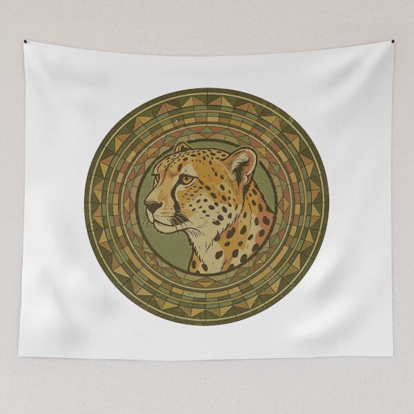 Item preview, Majestic Cheetah Vintage Wildlife Art Design designed and sold by Art Solom.