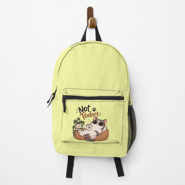 Item preview, Not Today - Cool Cat with Coffee & Sunglasses Illustration designed and sold by Ozyven-Creation.