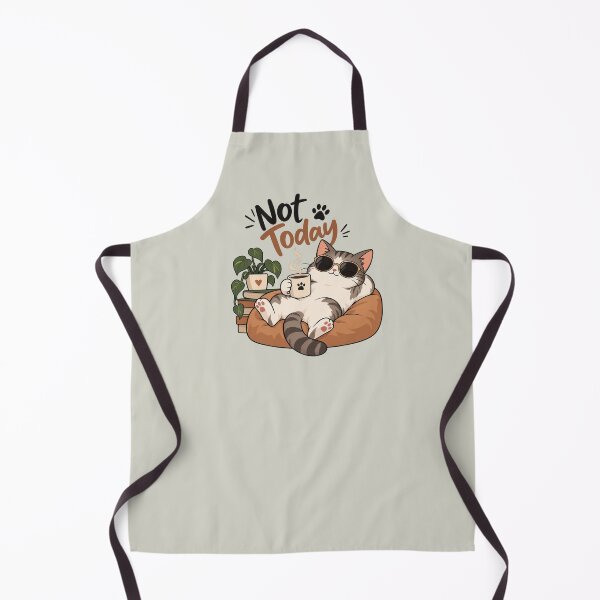 Item preview, Not Today - Cool Cat with Coffee & Sunglasses Illustration designed and sold by Ozyven-Creation.