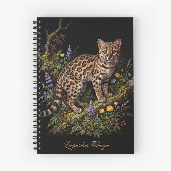 Item preview, Leopardus Tilcayo Wild Cat Botanical Portrait I designed and sold by Yaremchuk.