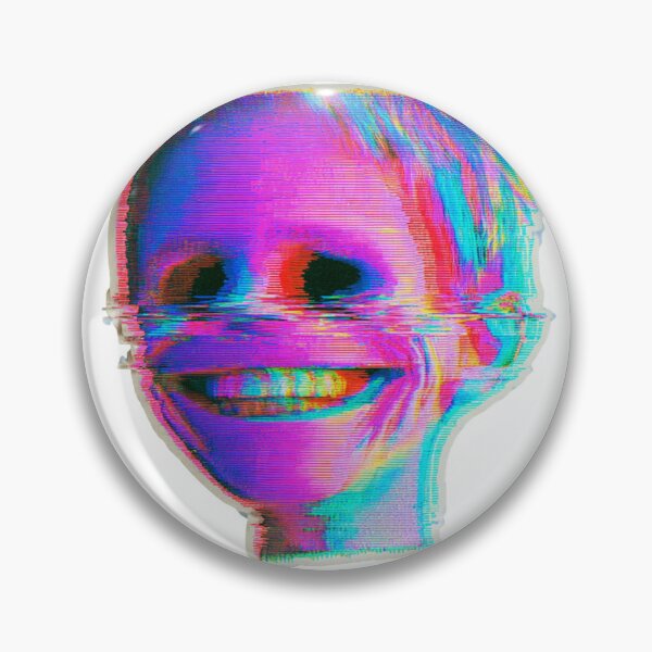 Item preview, Distorted Glitch Smile Face Aesthetic designed and sold by NicolasGlowArt.