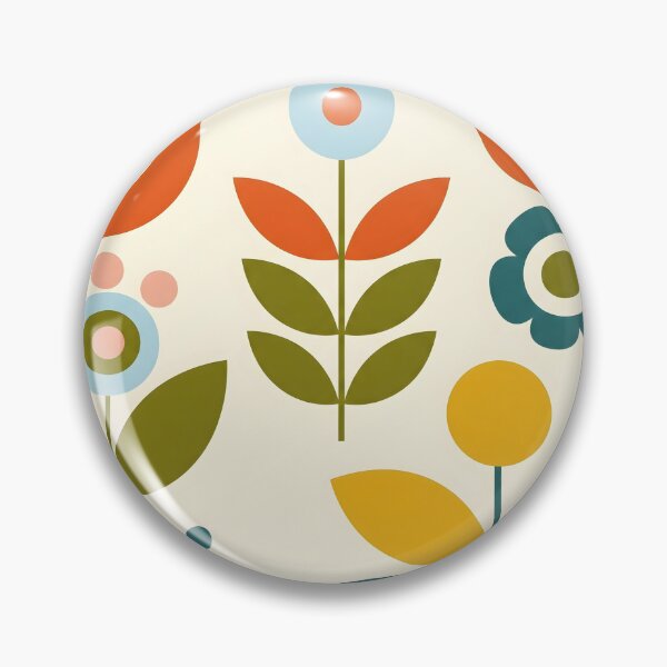 Item preview, Mid Century Modern Floral Art | Minimalist Scandinavian Folk Flowers designed and sold by ShabanMerch.