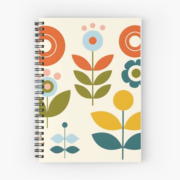 Item preview, Mid Century Modern Floral Art | Minimalist Scandinavian Folk Flowers designed and sold by ShabanMerch.