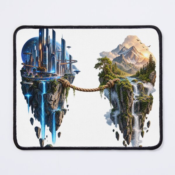 Item preview, Rope Connecting Two Worlds – Surreal Connection & Unity Art designed and sold by Prince Tripathi .