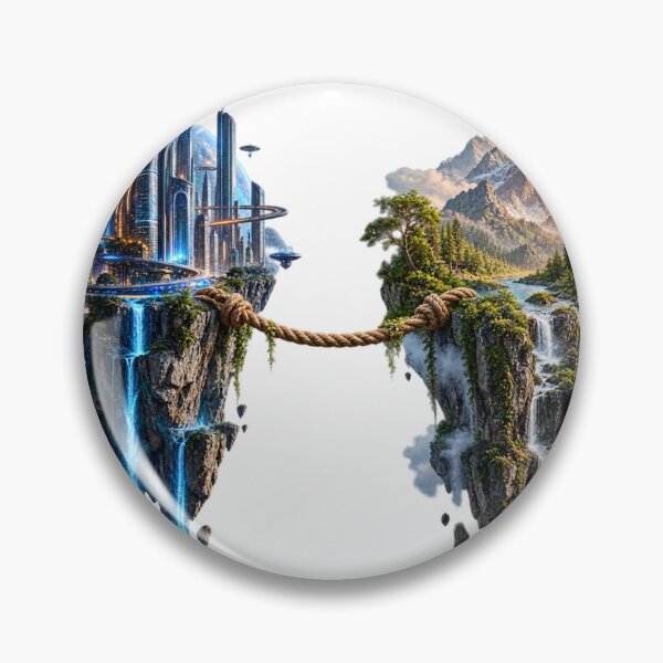 Item preview, Rope Connecting Two Worlds – Surreal Connection & Unity Art designed and sold by Prince Tripathi .