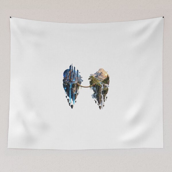 Item preview, Rope Connecting Two Worlds – Surreal Connection & Unity Art designed and sold by Prince Tripathi .