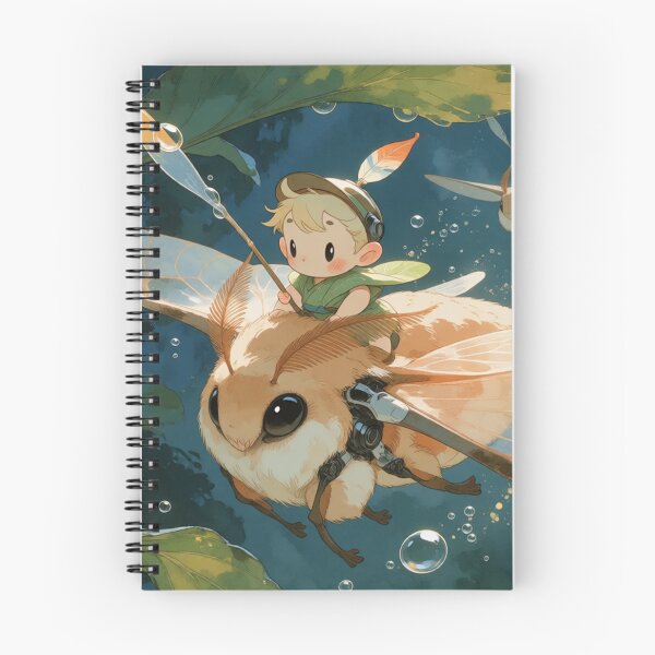 Item preview, Tiny Sprite Riding Moth in Forest Light (V3) designed and sold by SabaMirzique.