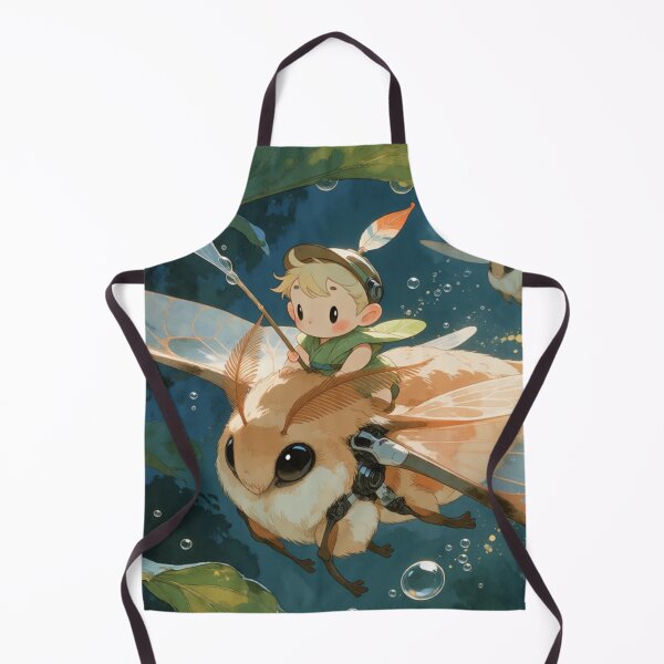 Item preview, Tiny Sprite Riding Moth in Forest Light (V3) designed and sold by SabaMirzique.