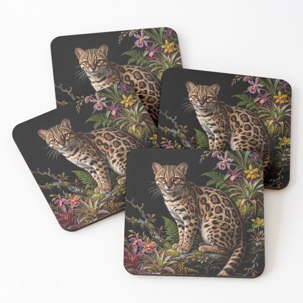 Item preview, Leopardus Tilcayo Wild Cat Botanical Portrait II designed and sold by Yaremchuk.