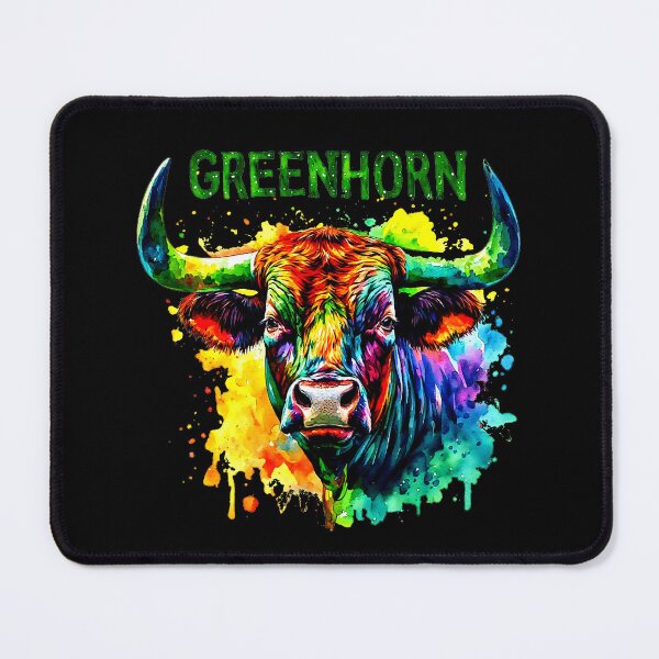 Item preview, Vibrant Rainbow Bull Greenhorn designed and sold by AurossaDesign.