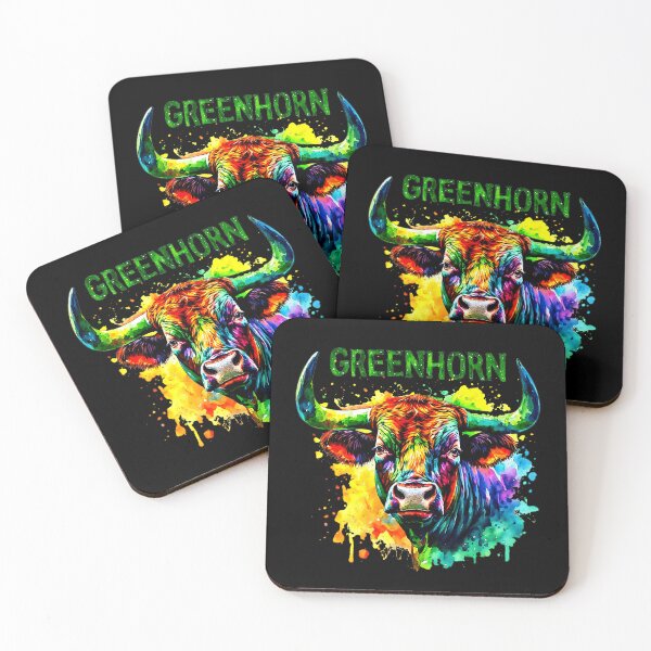 Item preview, Vibrant Rainbow Bull Greenhorn designed and sold by AurossaDesign.