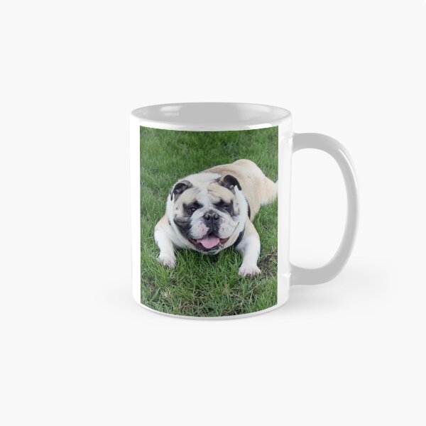 Item preview, English Bulldog Lying in the Green Grass designed and sold by VanGaldo.