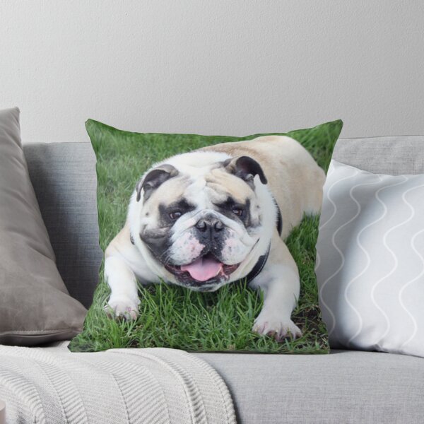 Item preview, English Bulldog Lying in the Green Grass designed and sold by VanGaldo.