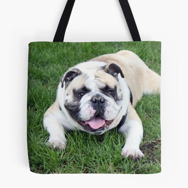 Item preview, English Bulldog Lying in the Green Grass designed and sold by VanGaldo.