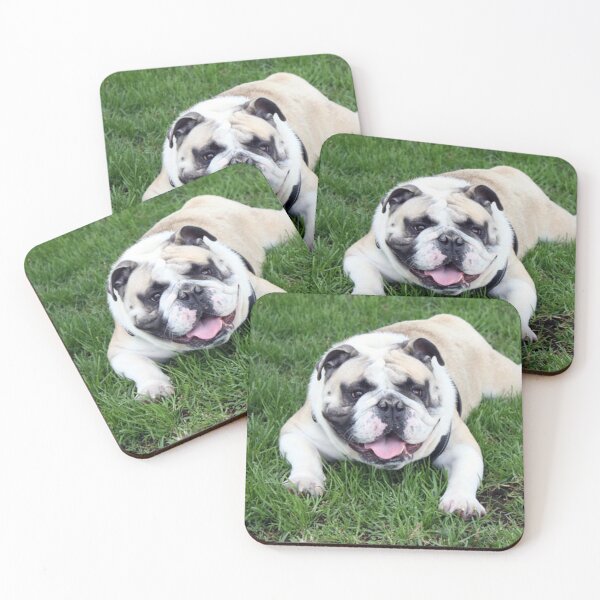 Item preview, English Bulldog Lying in the Green Grass designed and sold by VanGaldo.