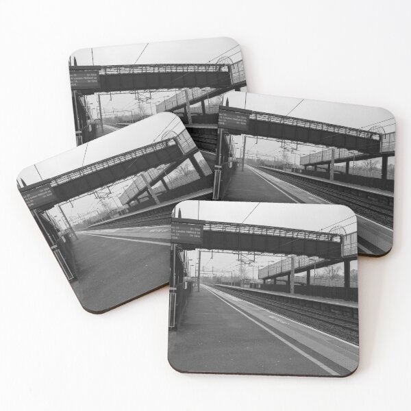 Item preview, Tile Hill Railway Station in Black and White designed and sold by ArtworkNorth.
