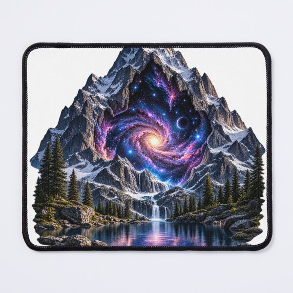 Item preview, Mountain With a Galaxy Inside Its Heart – Cosmic Mountain Nature Art designed and sold by Prince Tripathi .