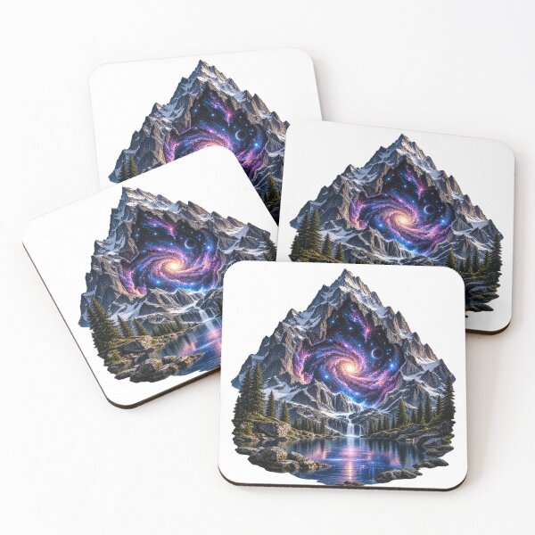 Item preview, Mountain With a Galaxy Inside Its Heart – Cosmic Mountain Nature Art designed and sold by Prince Tripathi .