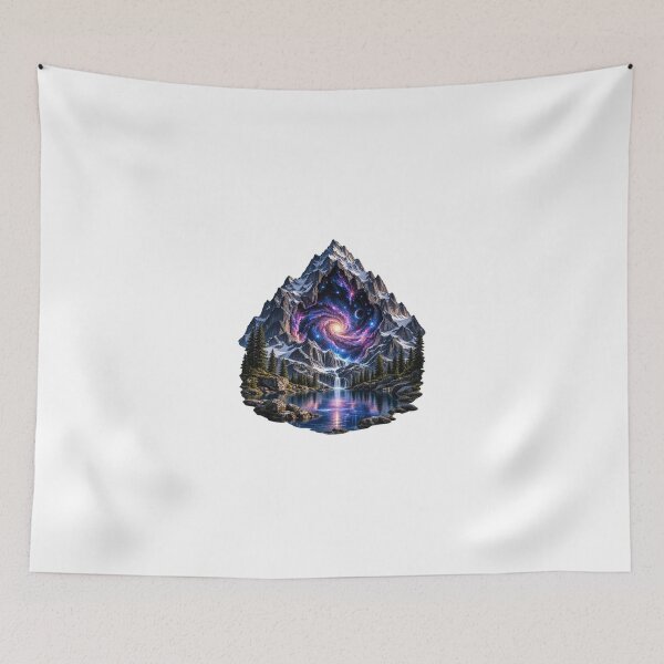Item preview, Mountain With a Galaxy Inside Its Heart – Cosmic Mountain Nature Art designed and sold by Prince Tripathi .