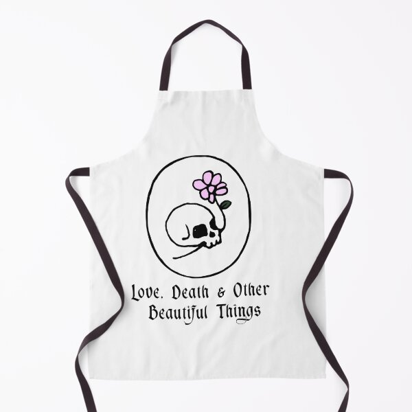 Item preview, Love Death and Other Beautiful Things – Cute Skull & Flower Dark Romantic Art designed and sold by witchlingart.