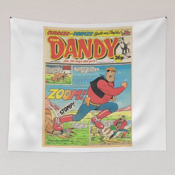 Item preview, The Dandy Desperate Dan Comic Book Cover Art Original Custom Vintage Movie Poster designed and sold by Cool Robot Bro..