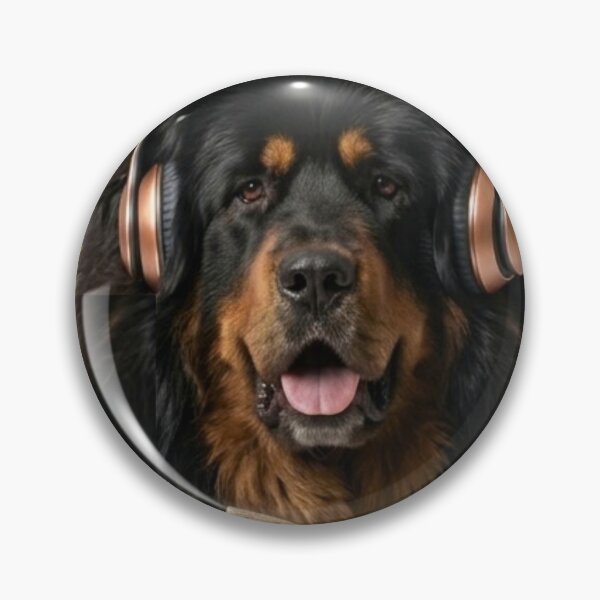 Item preview, Dapper Tibetan Mastiff Dog with Bronze Headphones designed and sold by Sulco Design.