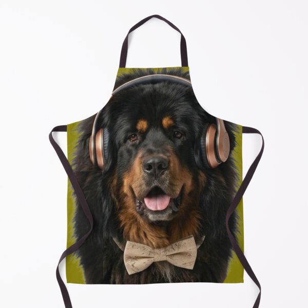 Item preview, Dapper Tibetan Mastiff Dog with Bronze Headphones designed and sold by Sulco Design.
