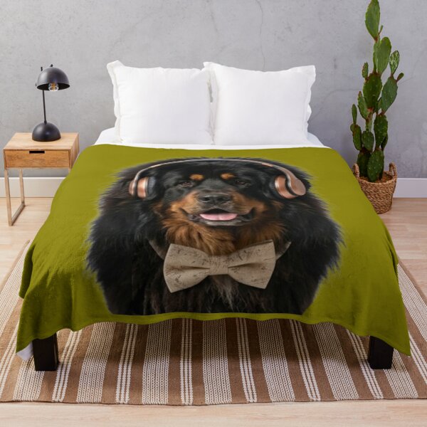 Item preview, Dapper Tibetan Mastiff Dog with Bronze Headphones designed and sold by Sulco Design.