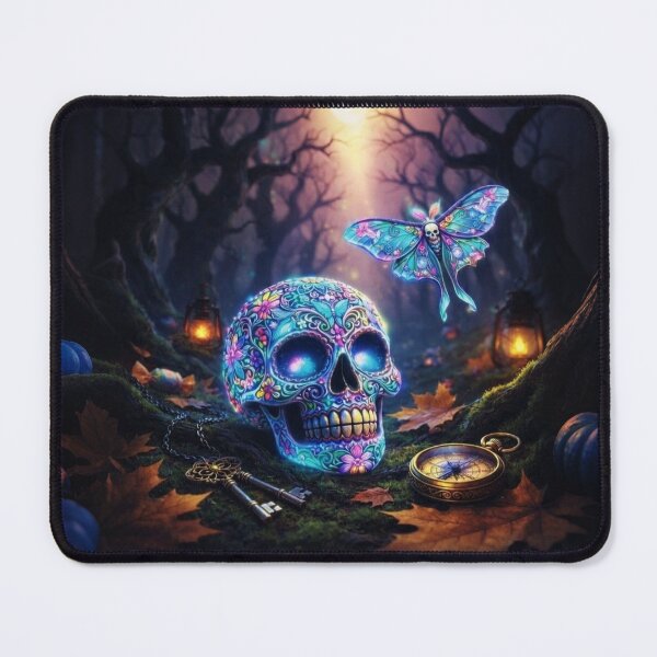 Item preview, Halloween themed skull and butterfly designed and sold by KingsArtworx 2.