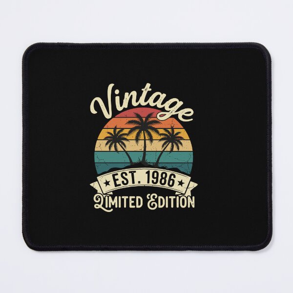 Item preview, Vintage Est 1986 Limited Edition Birthday Born 1986 Retro Palm Trees designed and sold by PopStars1993.
