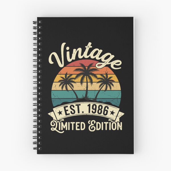 Item preview, Vintage Est 1986 Limited Edition Birthday Born 1986 Retro Palm Trees designed and sold by PopStars1993.