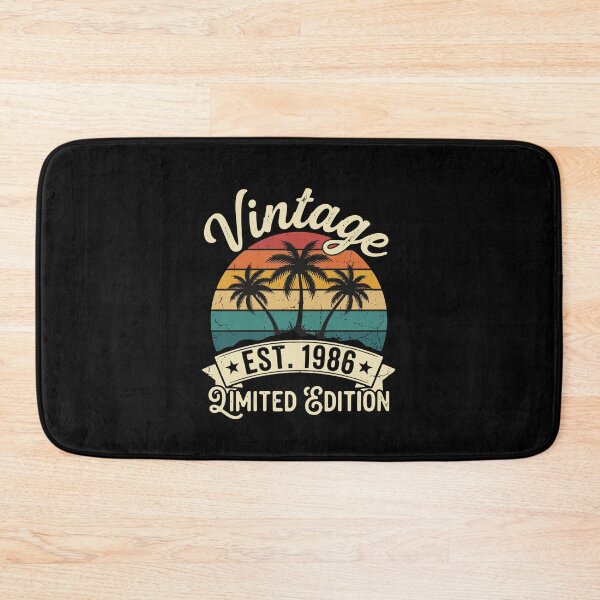Item preview, Vintage Est 1986 Limited Edition Birthday Born 1986 Retro Palm Trees designed and sold by PopStars1993.