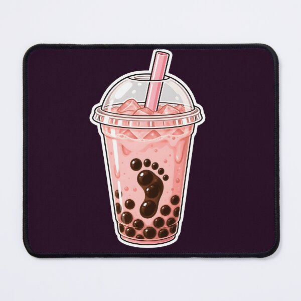 Item preview, Cute Kawaii Boba Tea Footprint Sticker designed and sold by KawaiiOrbit.
