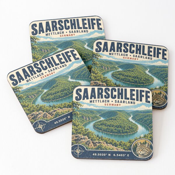 Item preview, Saarschleife Germany Vintage Travel Design designed and sold by naturalsurvival.