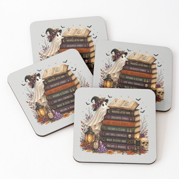 Item preview, Funny Ghost With Books for Halloween Lover designed and sold by MalwasBasket.