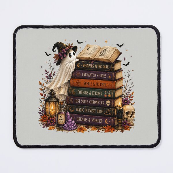 Item preview, Funny Ghost With Books for Halloween Lover designed and sold by MalwasBasket.