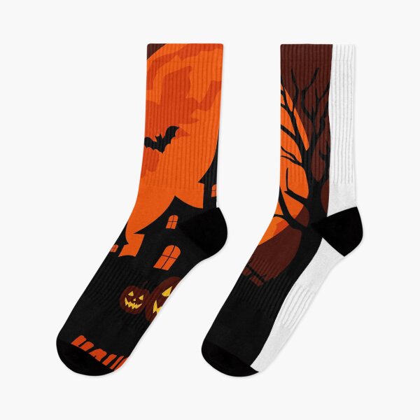 Item preview, Halloween Haunted Castle with Pumpkins and Full Moon designed and sold by DesignbyAnnaM.